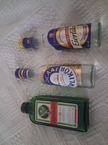 Empty miniature alcohol - empty,