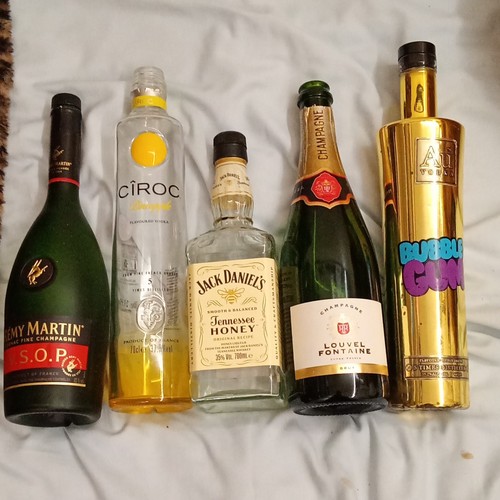 Empty alcohol bottles for - empty,