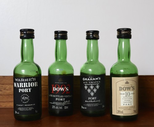 Four vintage empty miniature - vintage,