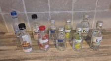 10 Empty Miniature Alcohol