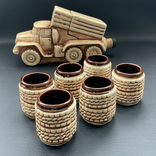 Stunning ceramic bottle - ceramic, shtof